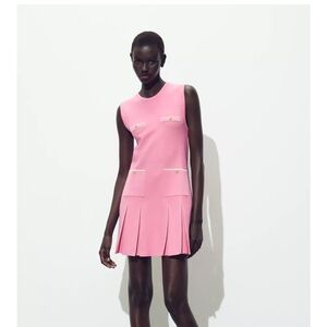 Zara Pink Sheath Mini Dress Sleeveless Crew Neck